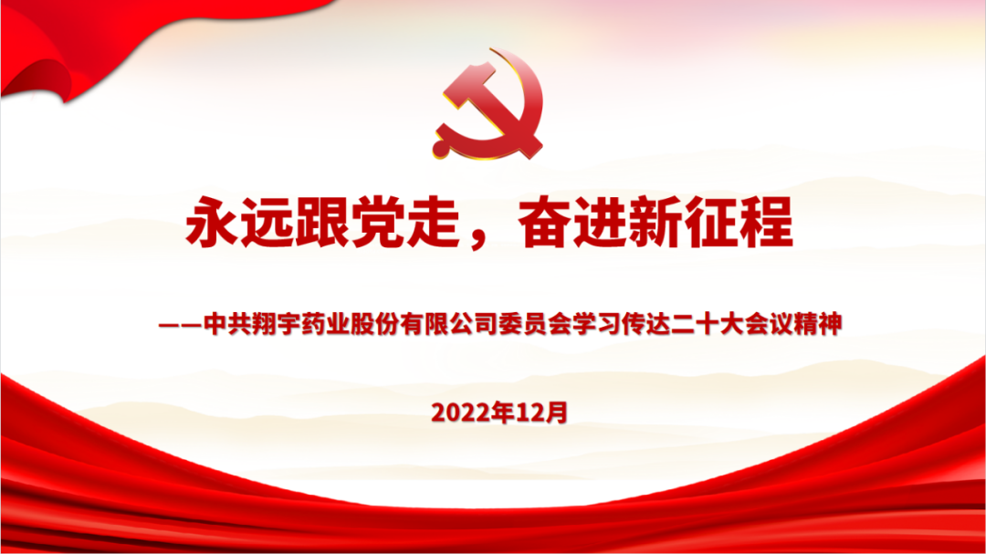 學(xué)深悟透 實(shí)干篤行|翔宇藥業(yè)召開(kāi)黨的二十大精神學(xué)習大會(huì )